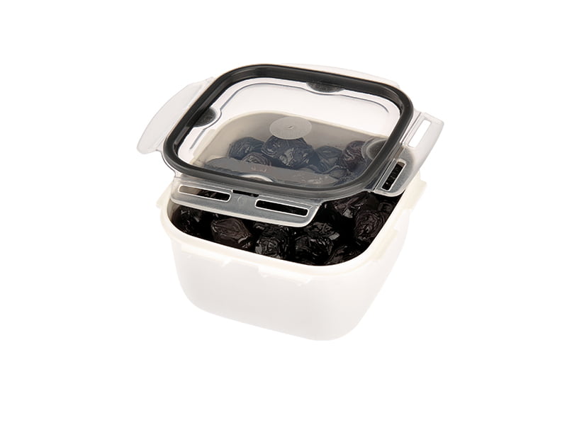 0,4 LT (11x11x6 CM) PURE WHITE BODY LOCK & FIT SQUARE BOX M-1463