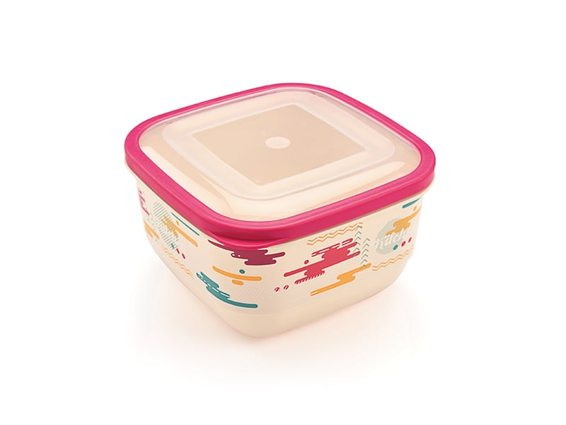 3,6 LT (22x22x12 CM ) TRENDY COLORED ELEGANT FOOD SAVER WITH IML DESIGN M-903